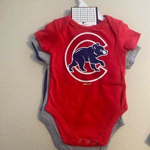 3 pack Cubs onesies 6-9month